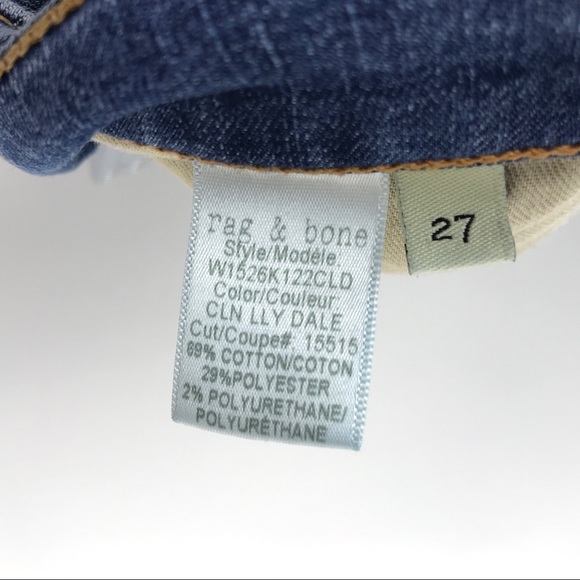 Rag And Bone Jeans Size 27 Skinny Ankle Cropped - Picture 8 of 8